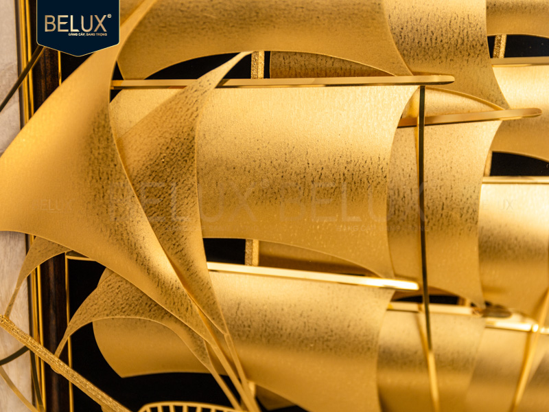 Tranh Thuyền Thuận Buồm Xuôi Gió Dát Vàng 24k 65x40cm